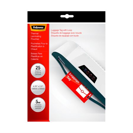 LAMIN POUCH LUGGAGE TAG 25PCS