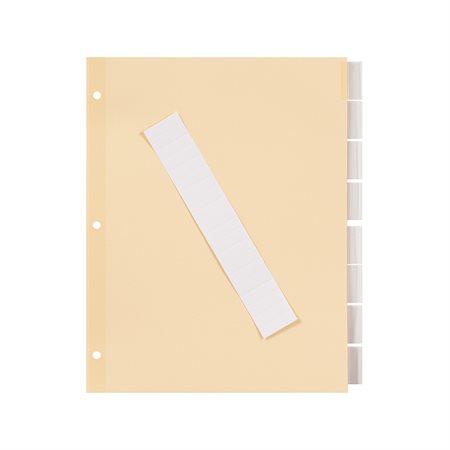 Insertable Indexes Clear 8 Tabs