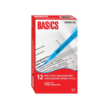 Pen Style Highlighters Blue