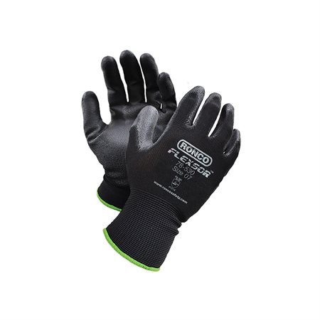 Flexsor™ Polyurethane Palm Coated Gloves Small Black on Black