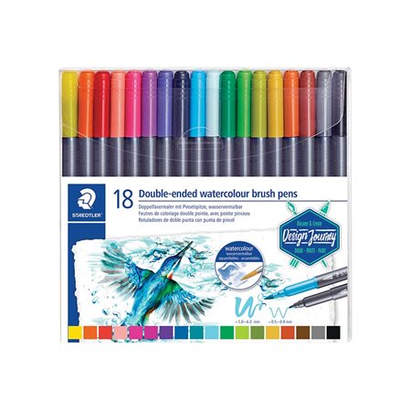 Feutres-pinceaux aquarelle à double extrémité