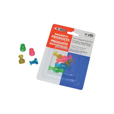 FileMode Magnetic Push Pins Assorted Colours