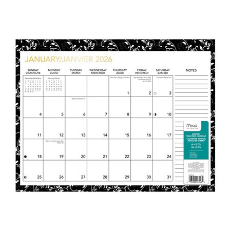 Scroll Family Monthly Desk / Wall Calendar