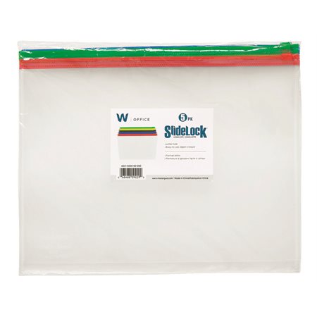 Chemises plastique à glissière