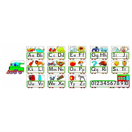 Ensemble de tableau d'affichage sur le thème du train