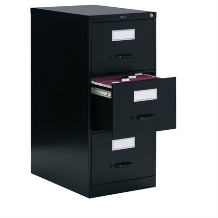 VERT.FILE FWORK 3D.LEG.BLACK 3 drawers, legal size