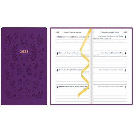 AGENDA WOODLAND 1S2P MULT.MAUVE