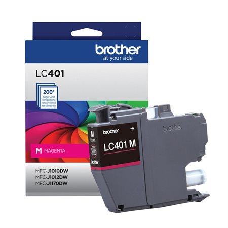 CARTOUCHE JET D'ENCRE BROTHER LC401 MAGENTA