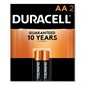 PAQUET DE 2 PILES DURACELL COPPERTOP  "AA"