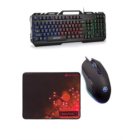 ENS. CLAVIER, SOURIS ET TAPIS DE SOURIS ENHANCE