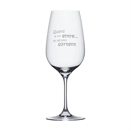 Wine glass "Quand le vin entre..."