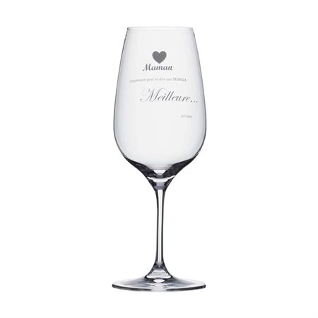 Wine glass "Maman, simplement pour te dire..."