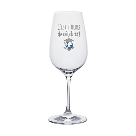 Wine glass "C'est l'heure de célébrer" graduation