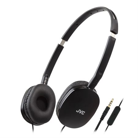 CASQUE D'ÉCOUTE AVEC MICRO JVC FLATS NOIR