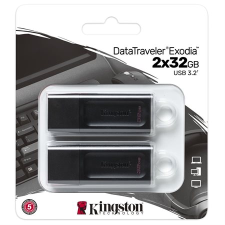 EMB. DOUBLE CLÉ USB KINGSTON 32GB EXODIA