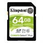 CARTE MÉMOIRE KINGSTON SD 64GB CANVAS SELECT PLUS