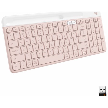 CLAVIER LOGITECH SANS FILS M580 SLIM ROSE