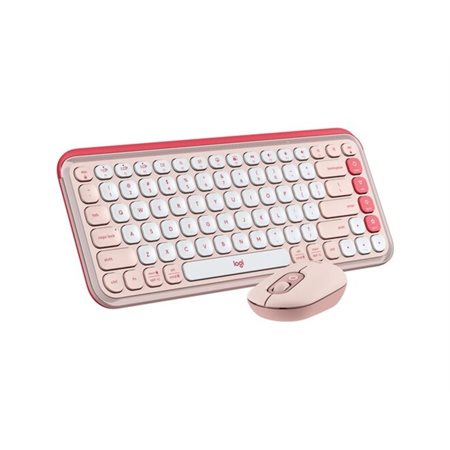 ENS. CLAVIER / SOURIS LOGITECH POP ICON ROSE