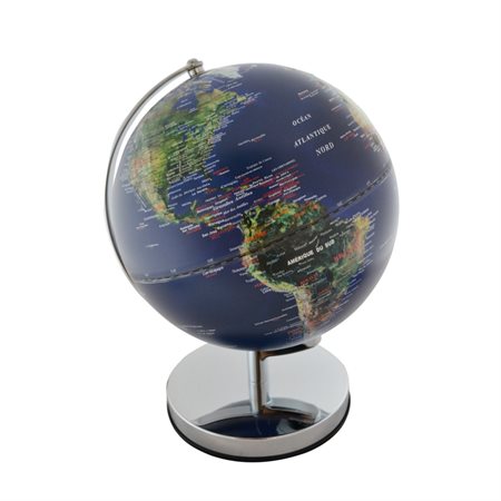 Blue lighted globe