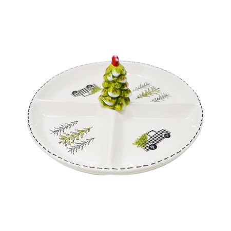 Festive 3 firs serving plate