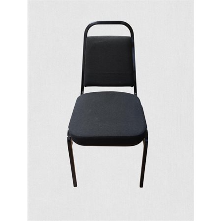 CHAISE EMPILABLE - TISSUS NOIR