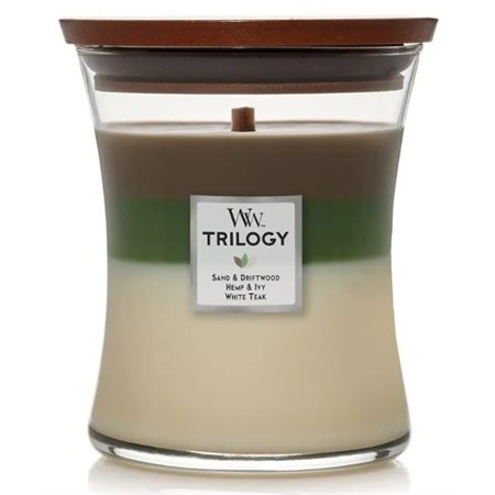 WoodWick medium Trilogy scented candle "Verdant Earth"